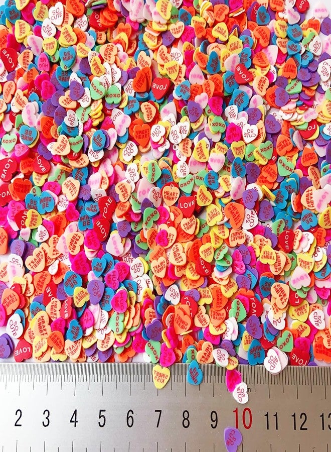 EHOPE Fake Sprinkles Resin Sprinkles Fake Candy Sprinkles Clay Sprinkles Polymer Sprinkles Polymer Clay Slices for Nail Art DIY Crafts Cake Phone Case(40G-Love Heart-47) - Image 3